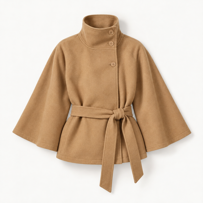 Winona Belted Wrap Jacket, Stand Collar | Hudson & Wells