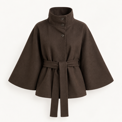 Winona Belted Wrap Jacket, Stand Collar | Hudson & Wells