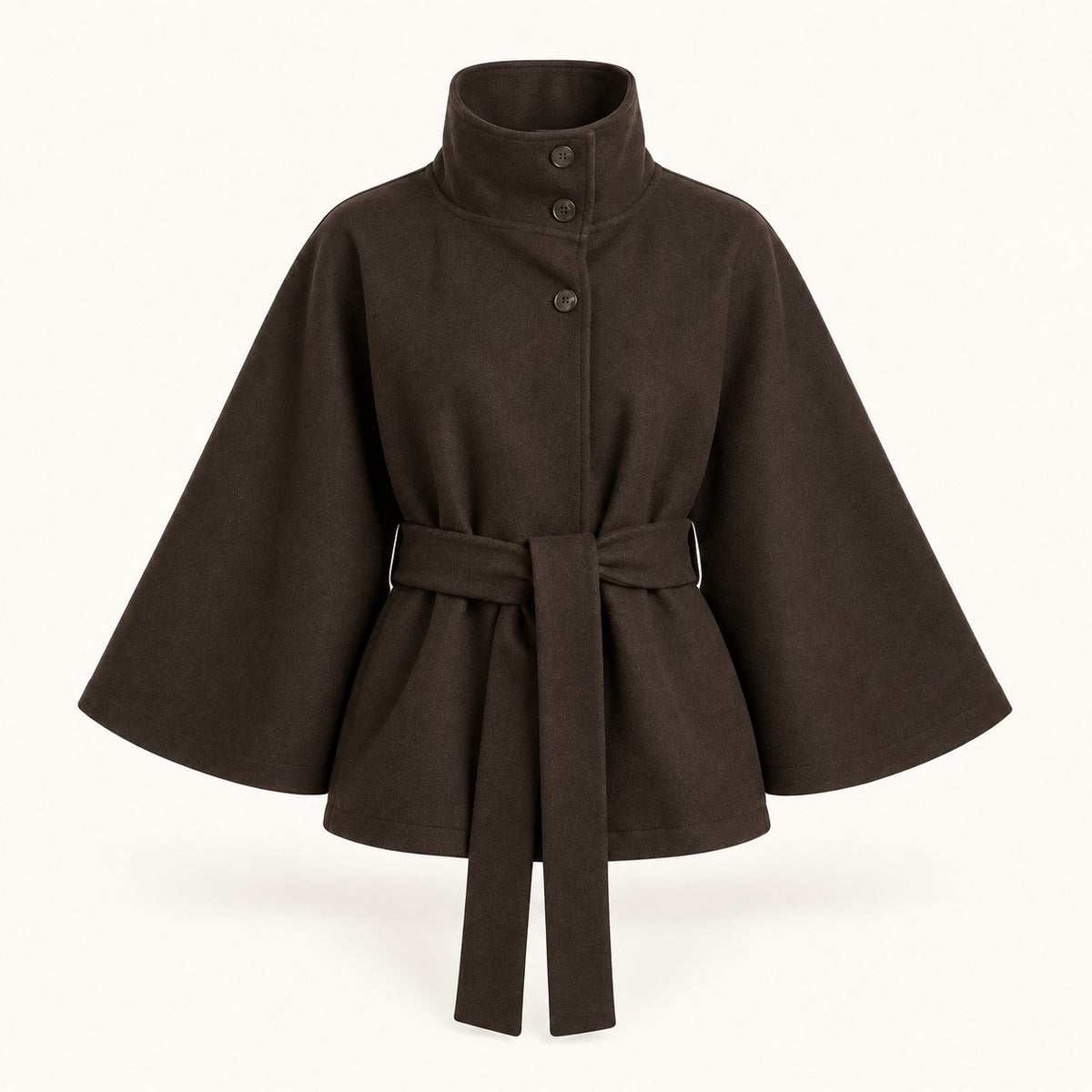 Winona Belted Wrap Jacket, Stand Collar — Braun | Hudson & Wells