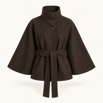 Winona Belted Wrap Jacket, Stand Collar — Braun | Hudson & Wells