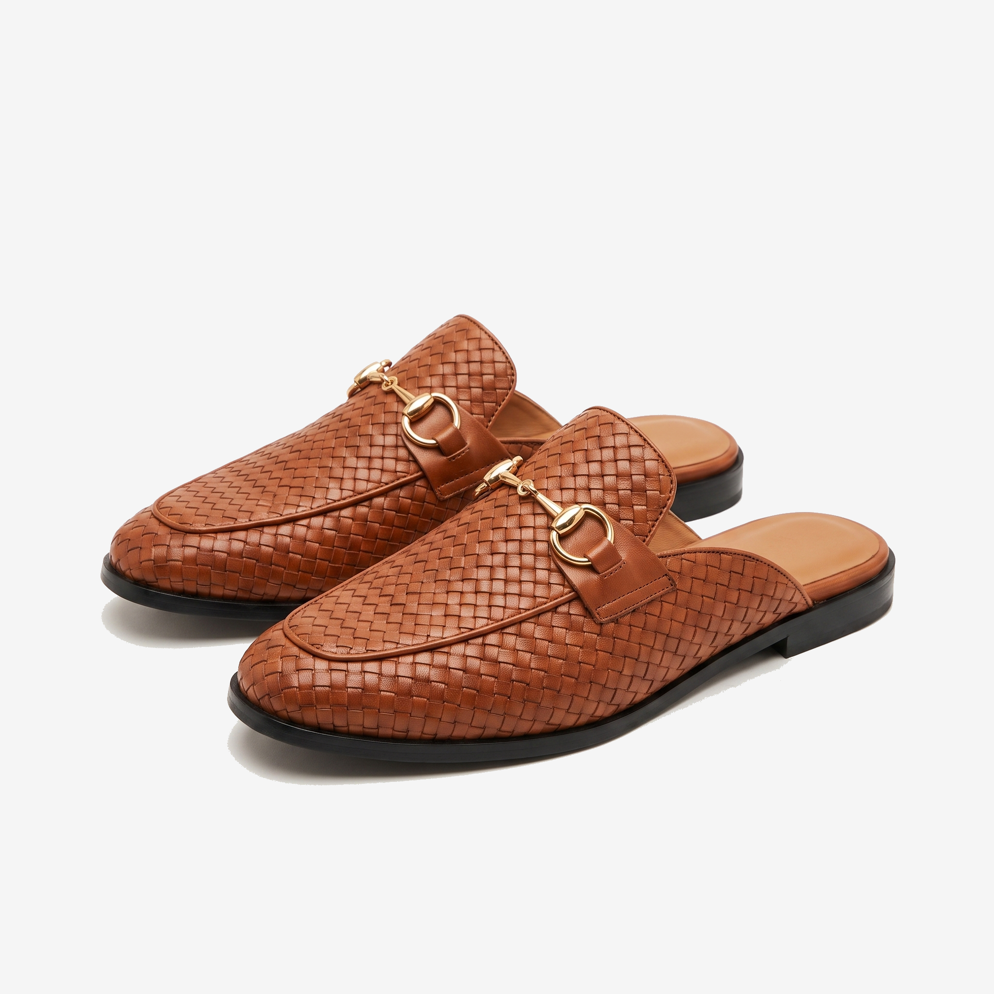 Woven Horsebit Mule men's footwear left-facing studio product photo