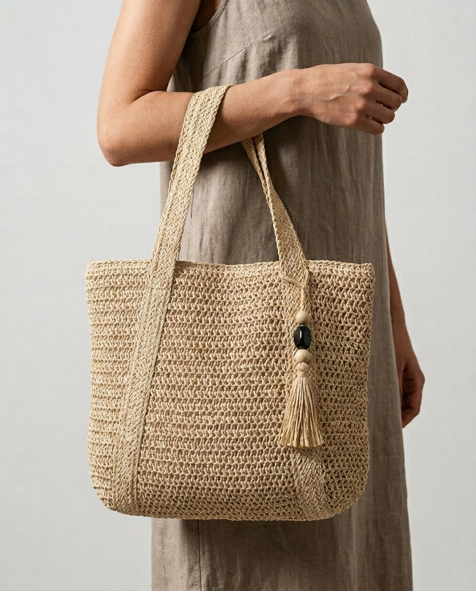 Capri Woven Straw Tote - product_gallery 2