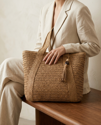 Capri Woven Straw Tote - product_gallery 4