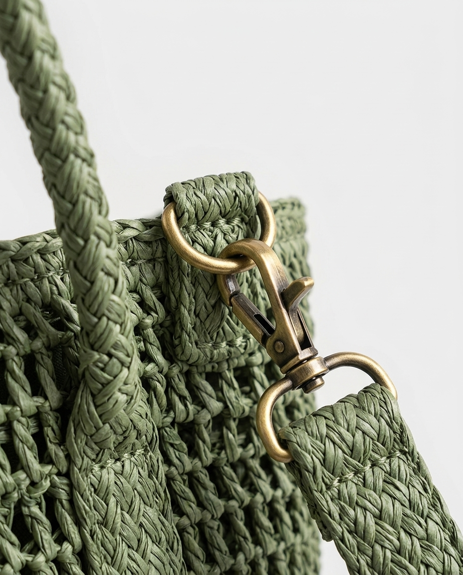 Capri Woven Straw Tote - detail_macro 9