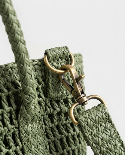 Capri Woven Straw Tote - detail_macro 9