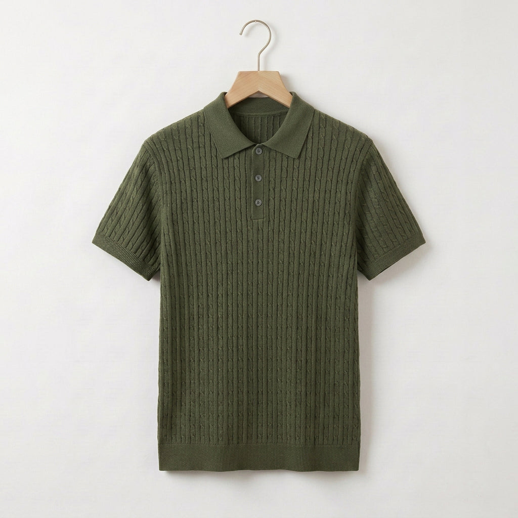Cable Knit Polo