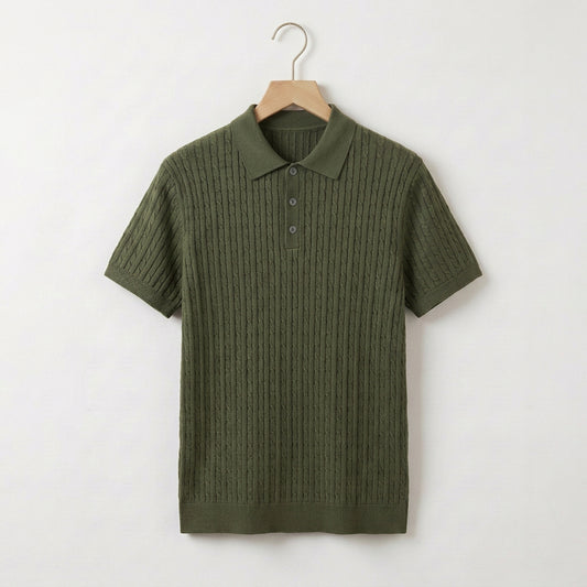 Cable Knit Polo