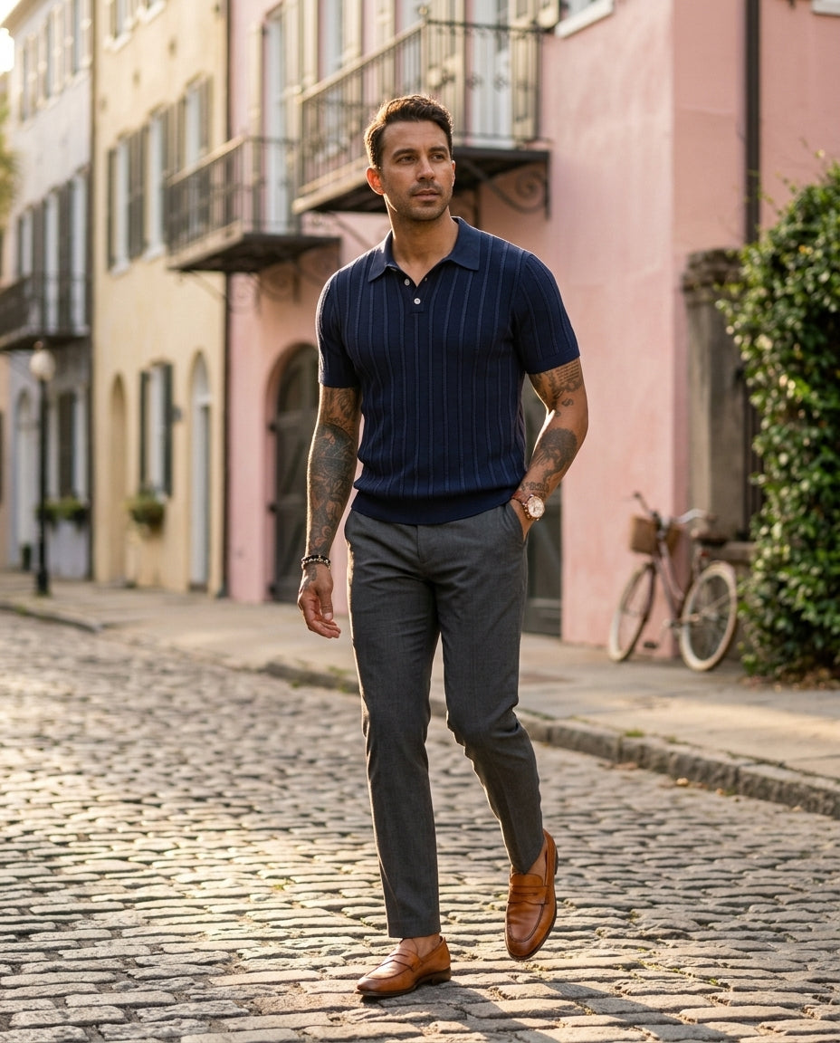 men's new style short sleeve POLO collared breathable - lifestyle 9