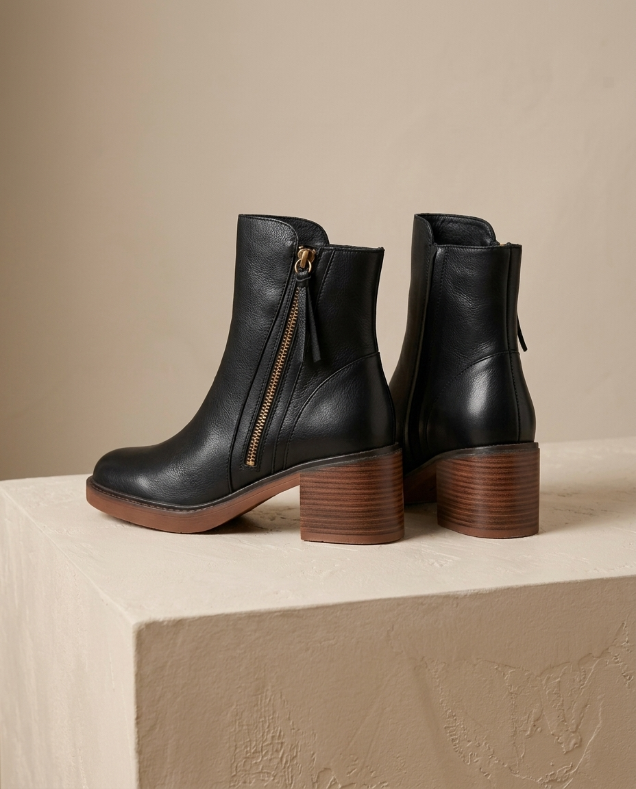 Raven Ladies Side-Zip Block Heel Boot - product_gallery 9