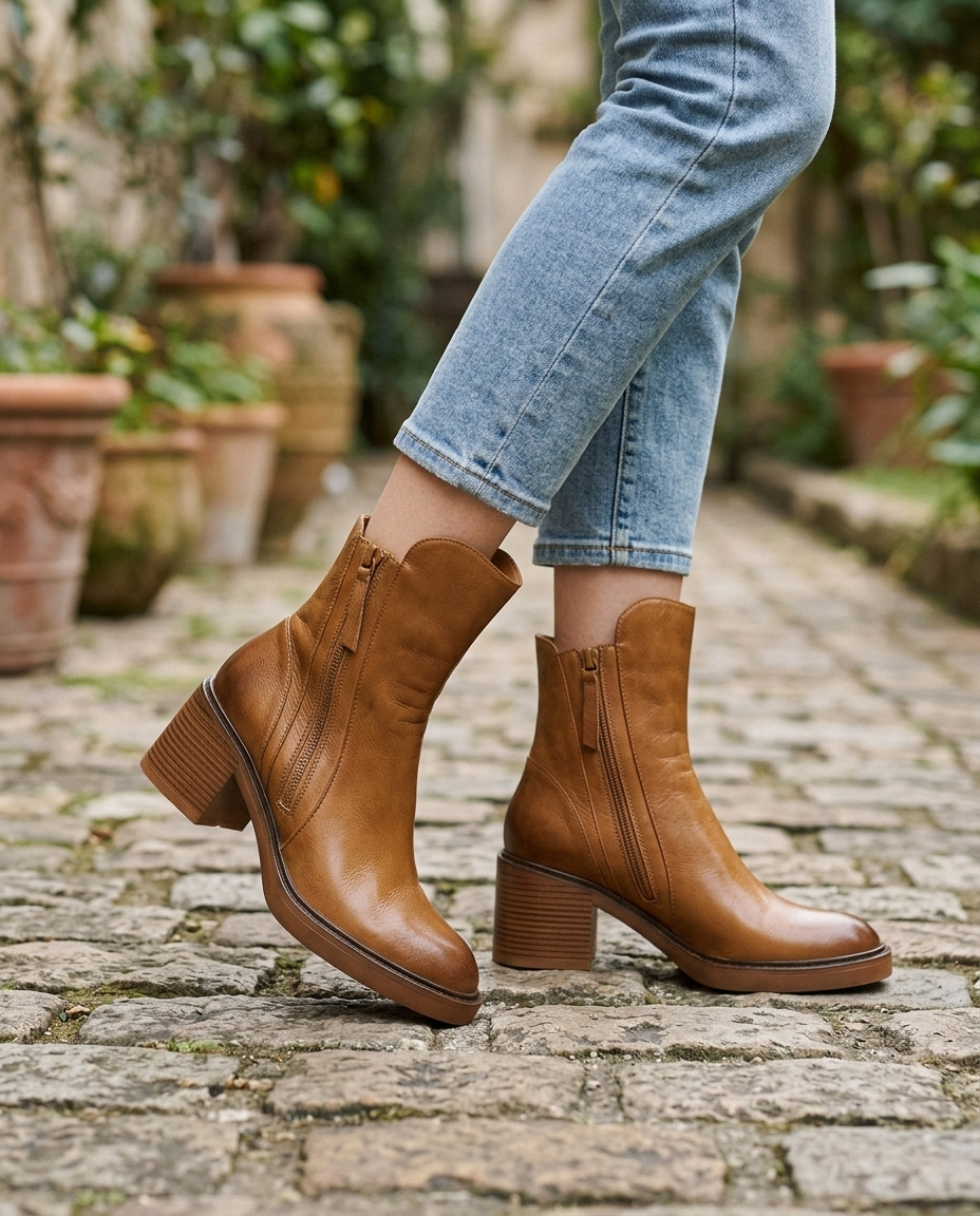 Raven Side-Zip Block Heel | Hudson & Wells