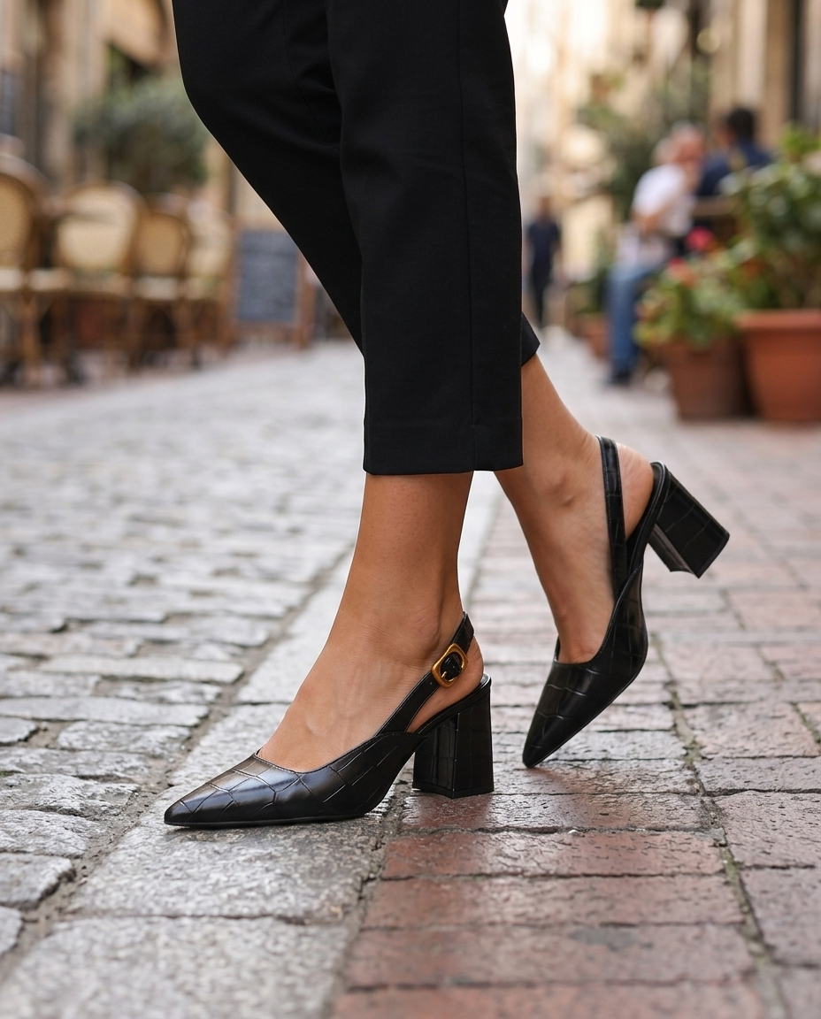 Pointed Slingback Heel