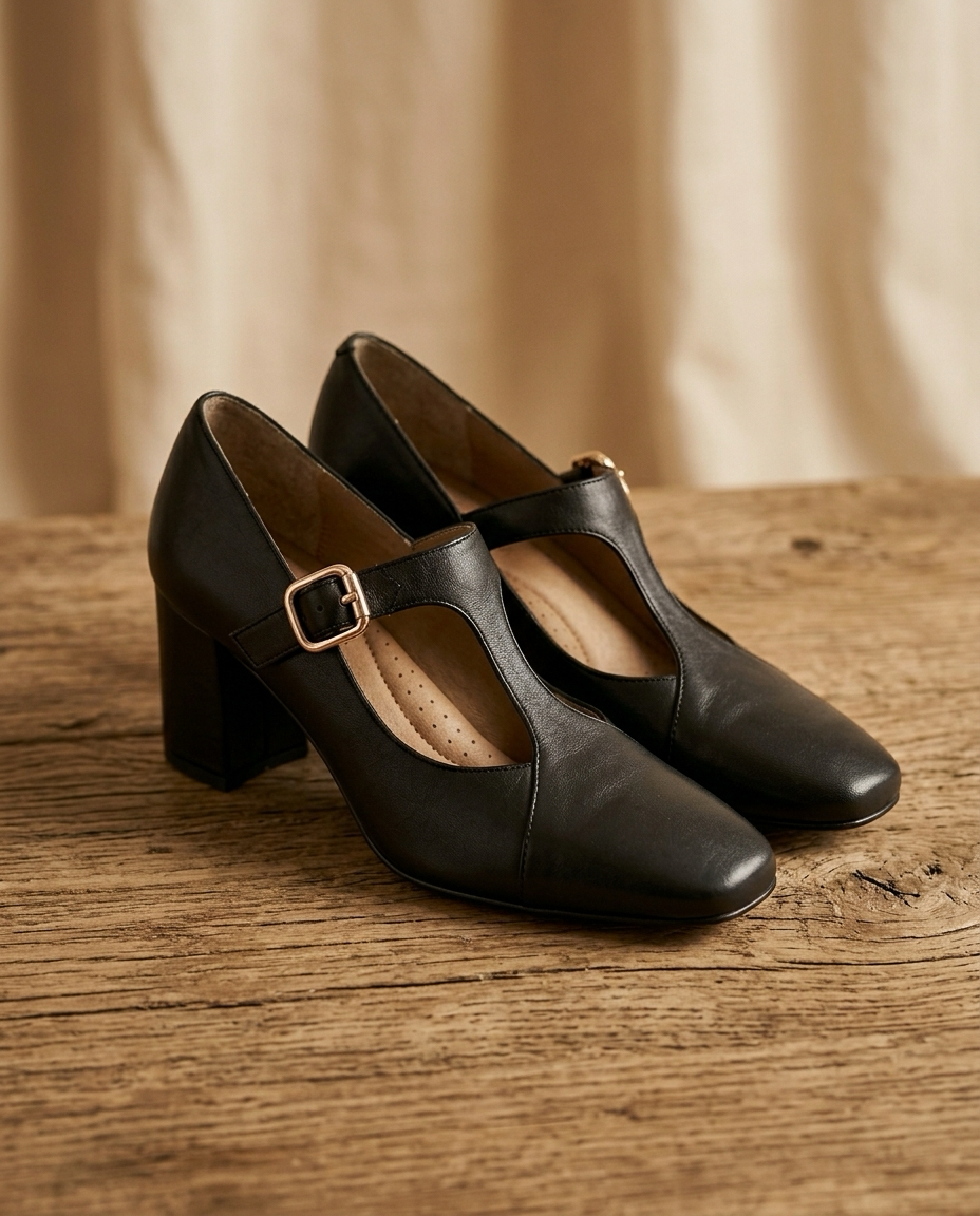 Raven Side-Zip Block Heel