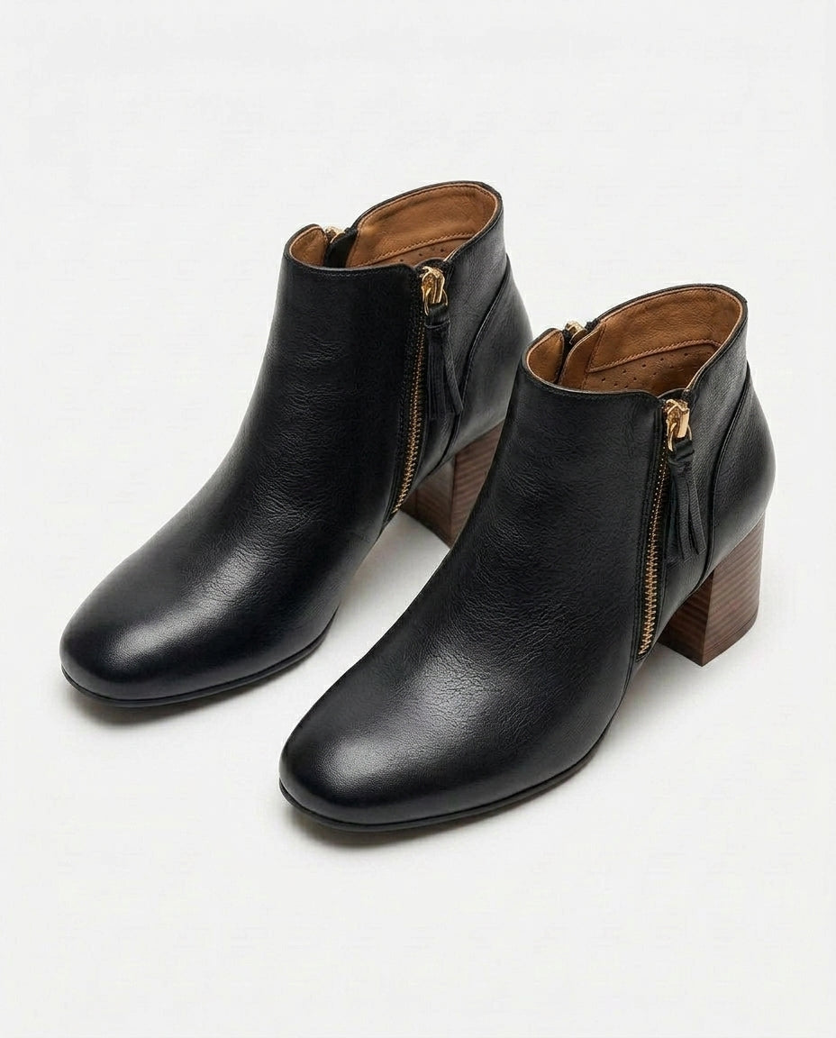 Raven Side-Zip Block Heel