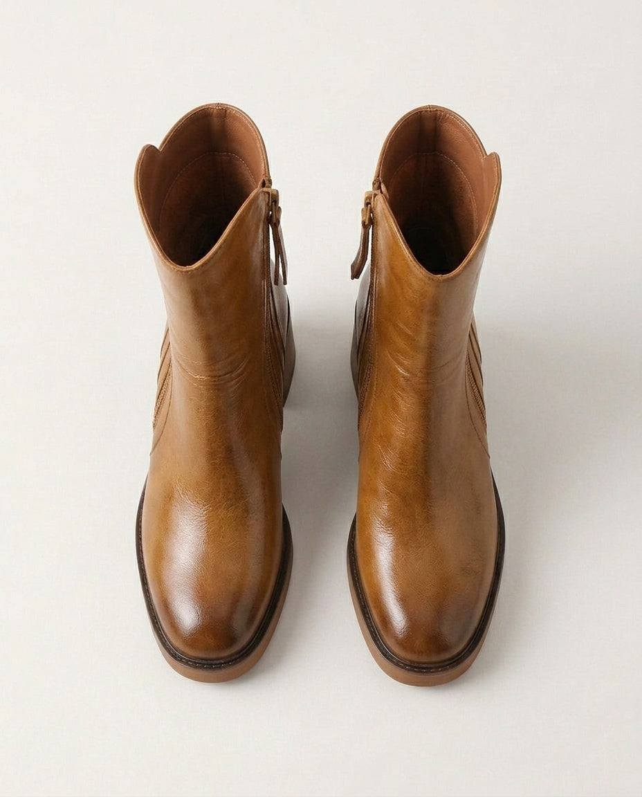 Raven Side-Zip Block Heel