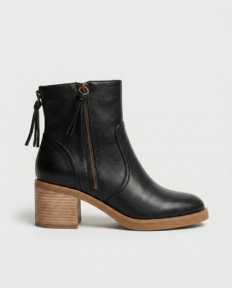 Raven Side-Zip Block Heel