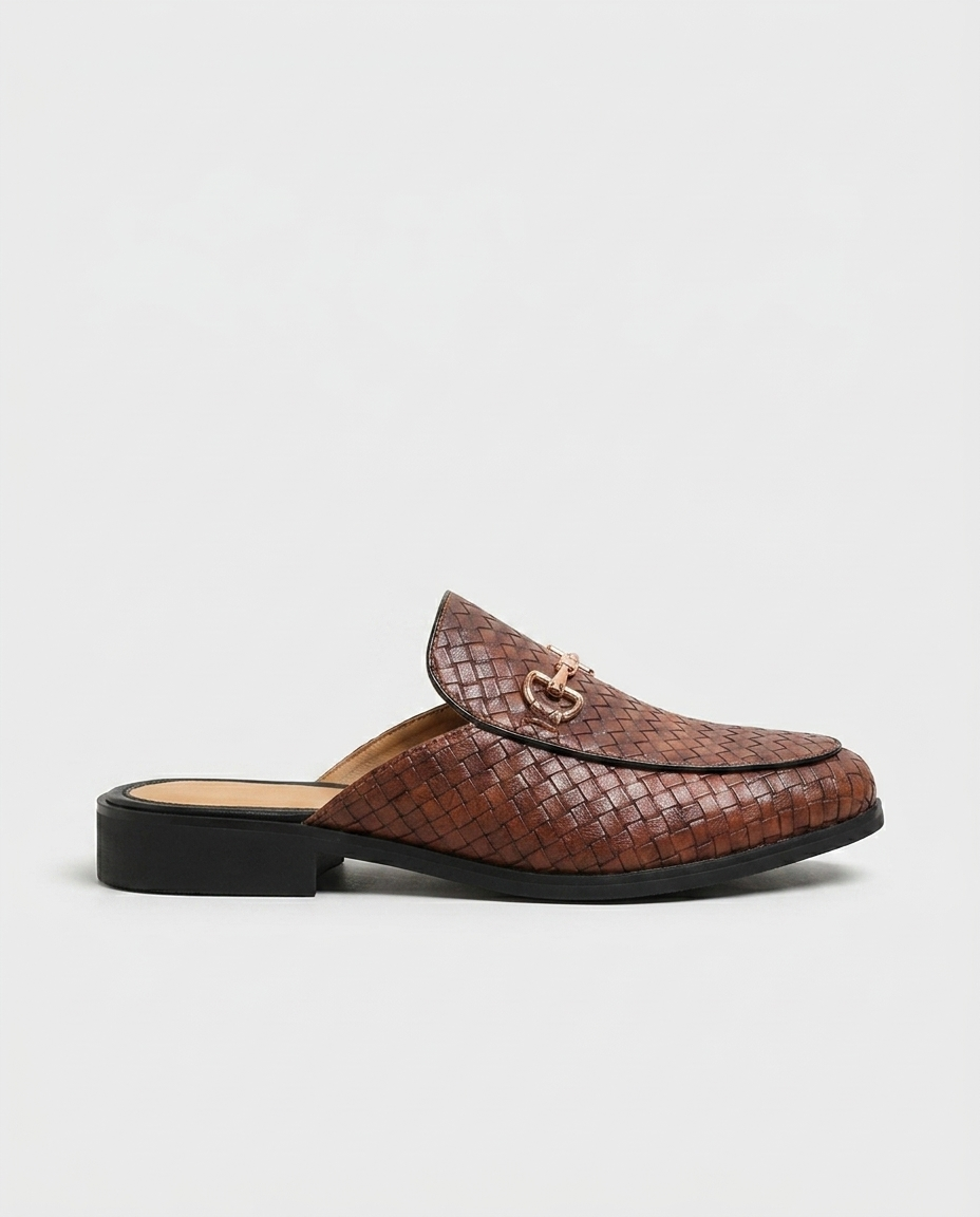 Woven Horsebit Mule