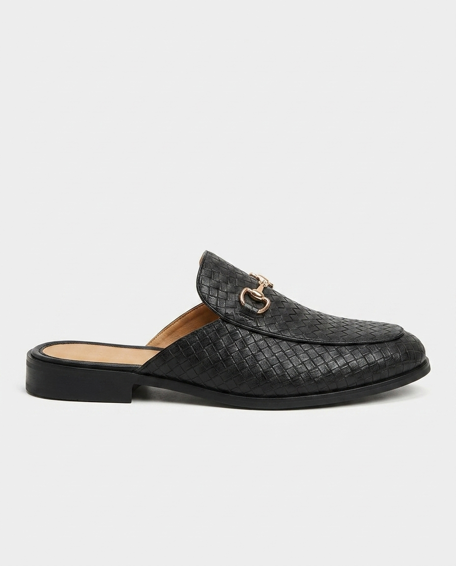 Woven Horsebit Mule