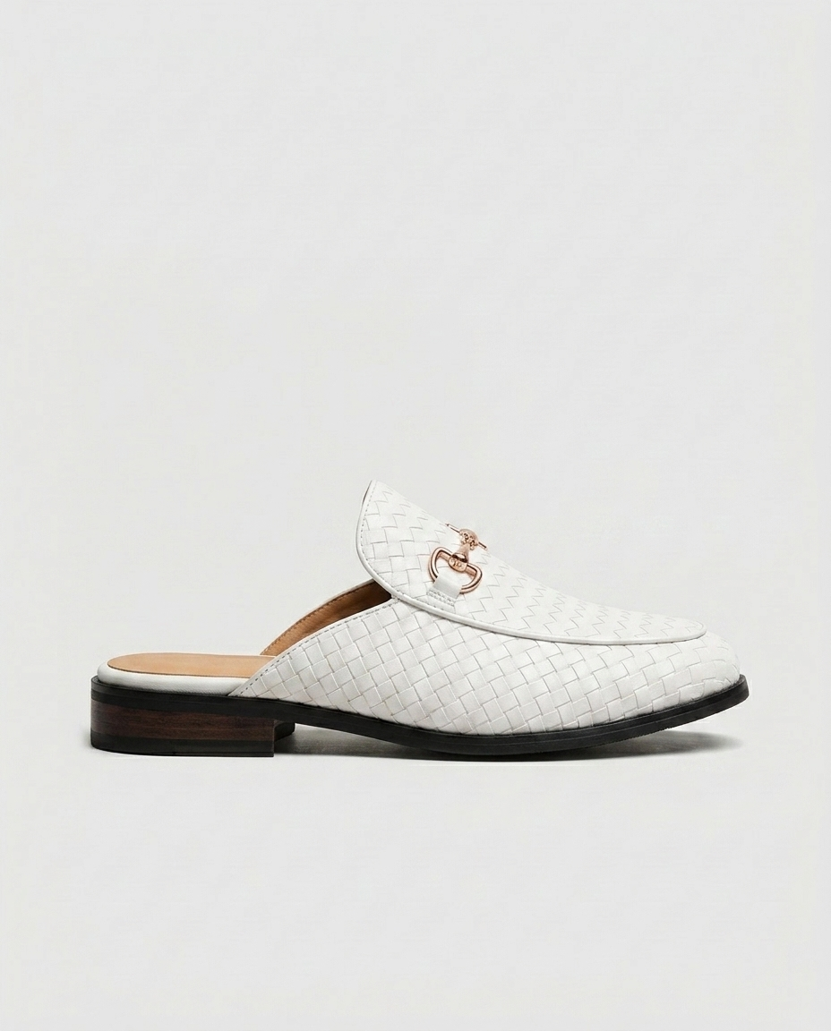 Woven Horsebit Mule