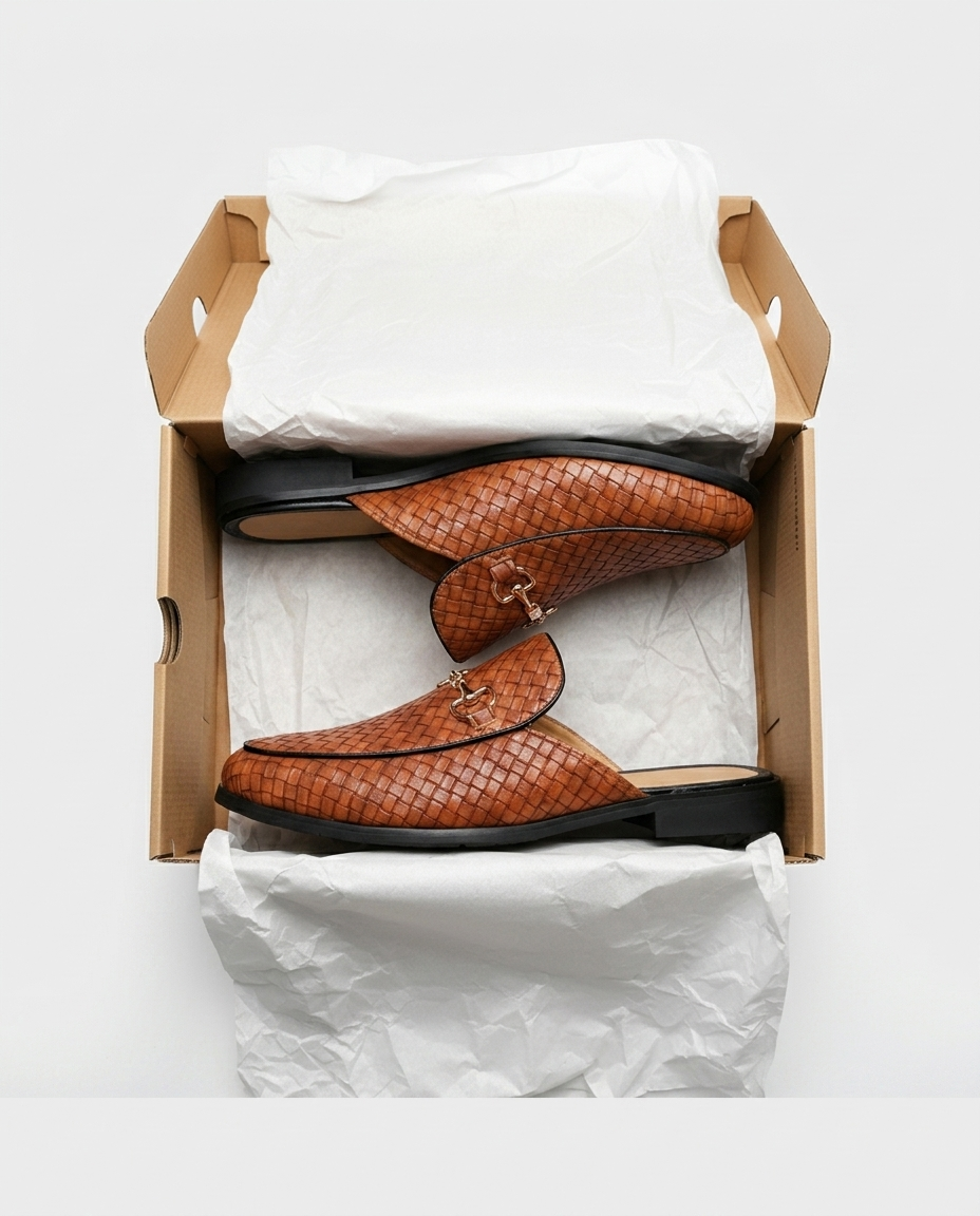 Woven Horsebit Mule
